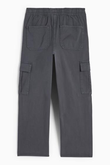 Copii - Băieți - Pantaloni cargo termoizolanți - gri închis