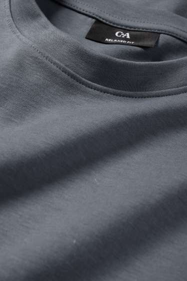 Bărbați - Tricou cu mânecă lungă - gri închis