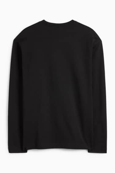 Bărbați - Tricou cu mânecă lungă - negru