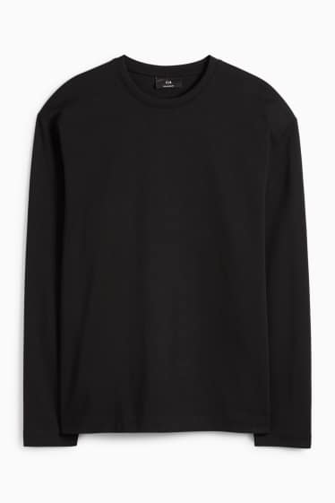 Bărbați - Tricou cu mânecă lungă - negru