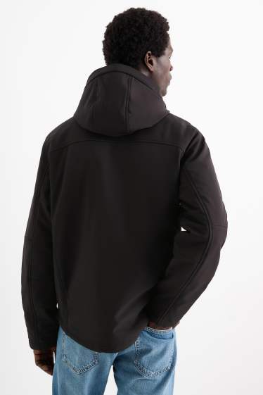 Bărbați - Geacă softshell - căptușită - rezistentă la apă - 4 Way Stretch - negru