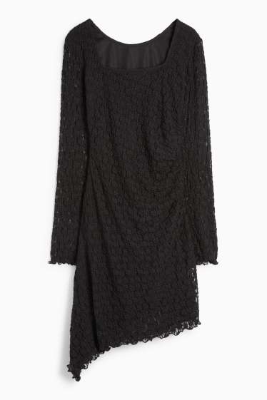 Femei - Rochie cu dantelă - negru