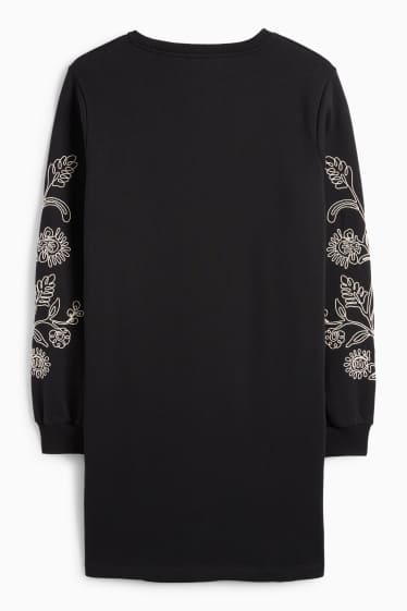 Femei - Rochie din molton - straight fit - negru