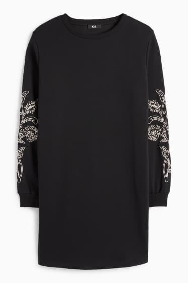 Femei - Rochie din molton - straight fit - negru