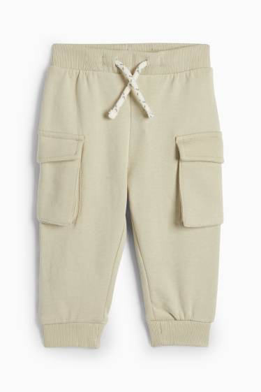 Bebeluși - băieți - Pantaloni de trening bebeluși - model cargo - verde deschis