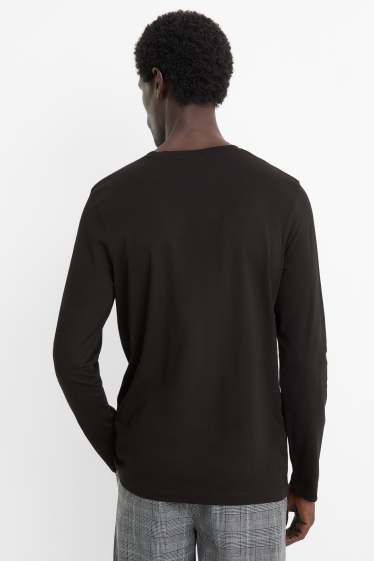 Bărbați - Multipack 2 buc. - tricou cu mânecă lungă - negru