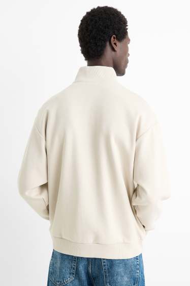 Bărbați - Hanorac cu fermoar - bej