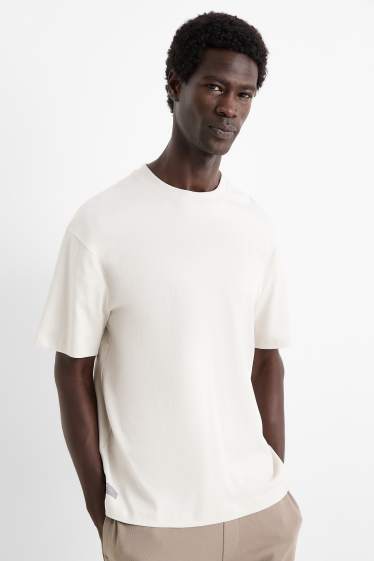 Bărbați - Tricou - relaxed fit - alb-crem