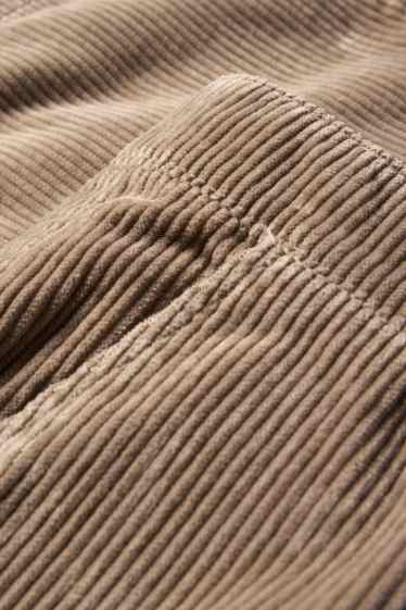 Bărbați - Chino din catifea reiată - relaxed fit - taupe