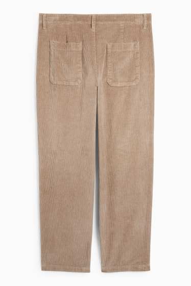 Bărbați - Chino din catifea reiată - relaxed fit - taupe