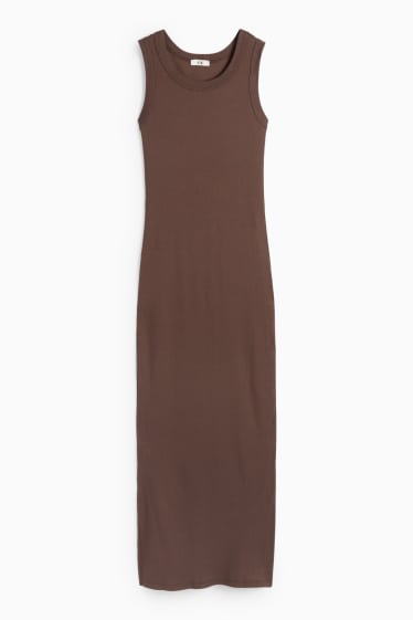 Femei - Rochie bodycon - reiată - maro