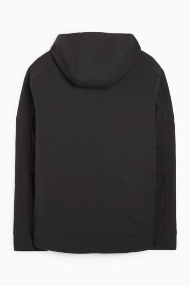 Bărbați - Geacă softshell cu glugă - rezistentă la apă - negru