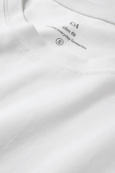 Femei - Multipack 2 buc. - tricou cu mânecă lungă - slim fit - alb
