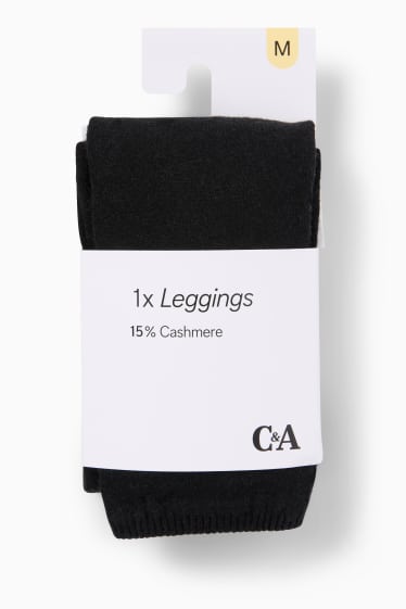 Dámské - Legíny s kašmírem - černá