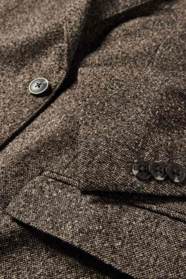 Bărbați - Sacou modular - regular fit - stretch - structurat - maro