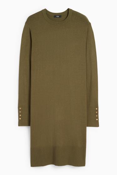 Femei - Rochie din tricot - kaki