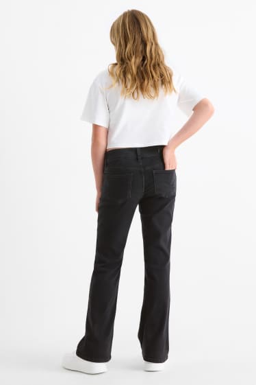 Copii - Fete - Bootcut jeans - LYCRA® - denim-gri închis