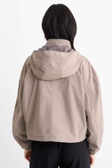 Women - Jacket with hood - water-repellent - gray