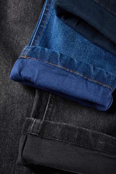Copii - Băieți - Multipack 4 buc. - 2 pantaloni termoizolanți și 2 jeans termoizolanți - albastru închis