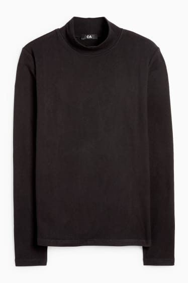 Femei - Tricou cu mânecă lungă termoizolant din fleece - regular fit - negru