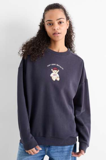 Dámské - Mikina - oversized - tmavomodrá