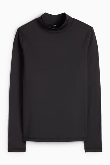 Women - Thermal long sleeve top - regular fit - black