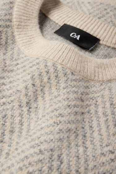 Hommes - Pull - à motif - beige