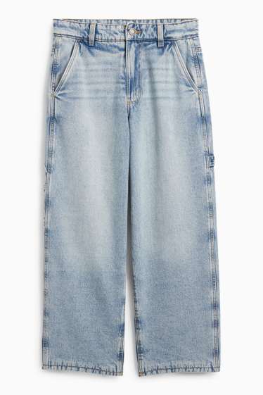 Kinder Buben - Baggy Jeans - Thermojeans - helljeansblau