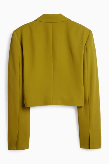 Femei - Blazer crop - regular fit - verde