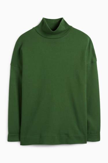 Women - Turtleneck top - dark green