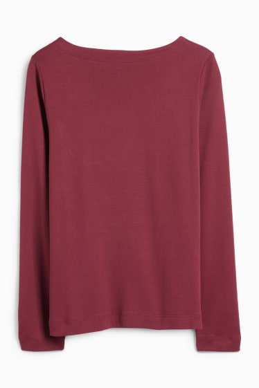 Dames - Longsleeve - regular fit - bordeaux