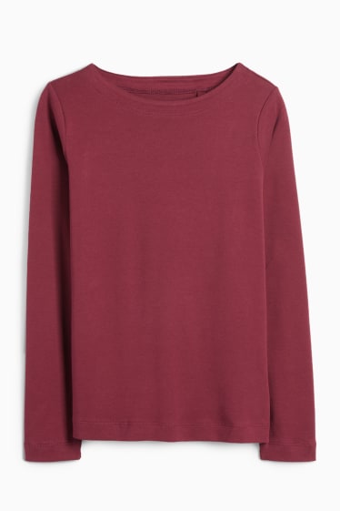 Dames - Longsleeve - regular fit - bordeaux