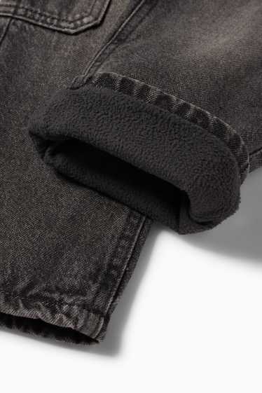 Copii - Băieți - Cargo jeans - jeans termoizolanți - denim-gri