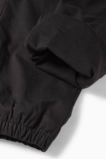Copii - Băieți - Pantaloni termoizolanți - model cargo - negru
