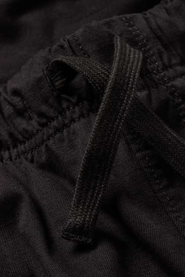 Copii - Băieți - Pantaloni termoizolanți - model cargo - negru