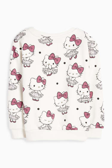 Copii - Fete - Hello Kitty - bluză de molton - alb-crem