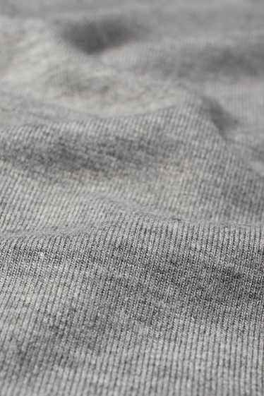Femei - Tricou cu mânecă lungă - regular fit - gri deschis melanj