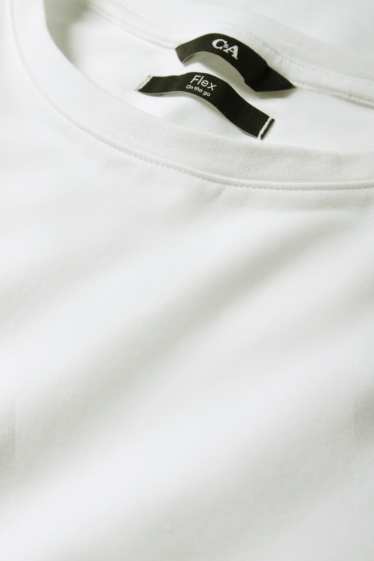 Men - T-shirt - slim fit - Flex - white