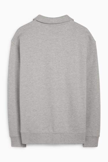 Bărbați - Tricou polo - relaxed fit - gri deschis melanj