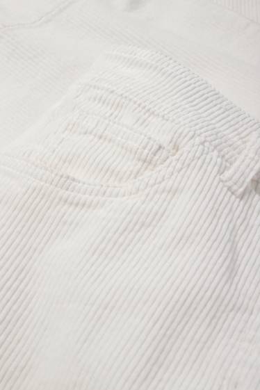Damen - Cordhose - Mid Waist - Wide Leg - LYCRA® - cremeweiß