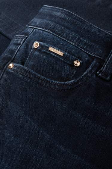 Femei - Skinny jeans - talie medie - jeans modelatori - LYCRA® - denim-albastru închis