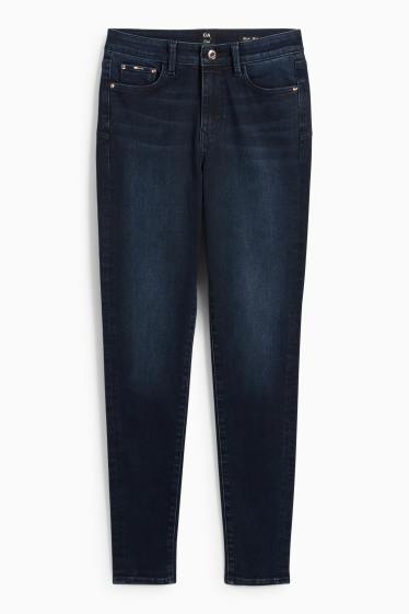 Femei - Skinny jeans - talie medie - jeans modelatori - LYCRA® - denim-albastru închis