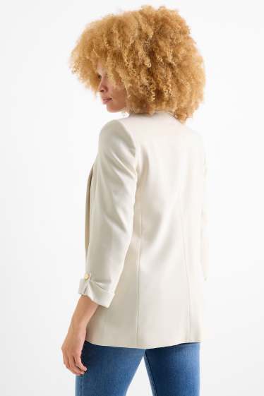 Femei - Blazer lung - regular fit - alb-crem