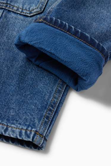 Copii - Băieți - Cargo jeans - jeans termoizolanți - denim-albastru