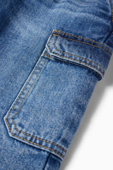 Copii - Băieți - Cargo jeans - jeans termoizolanți - denim-albastru