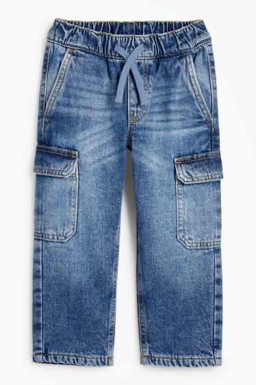 Copii - Băieți - Cargo jeans - jeans termoizolanți - denim-albastru