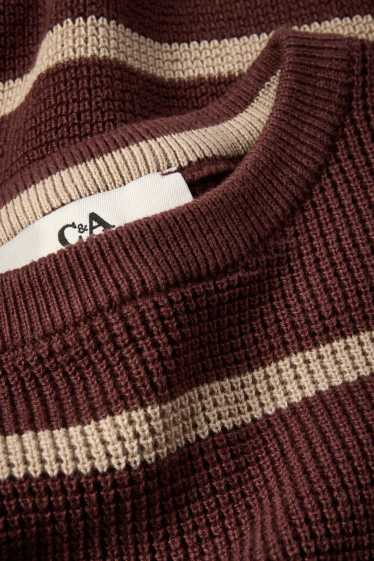 Bambini - Maglione - a coste - a righe - ruggine
