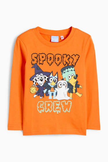 Copii - Băieți - Halloween - Bluey - tricou cu mânecă lungă - portocaliu închis