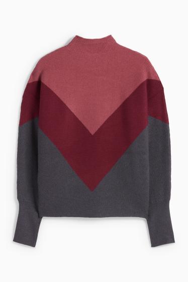 Femei - Pulover - reiat - bordo