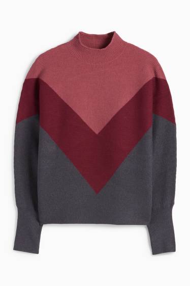 Femei - Pulover - reiat - bordo
